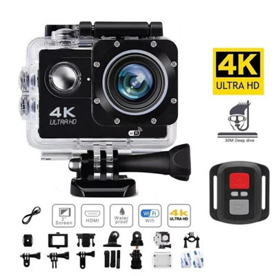 Ultra Hd 4K Action Camera 20Mp Wifi Waterproof 30M Sports Cam 16Gb Pink from B&Q