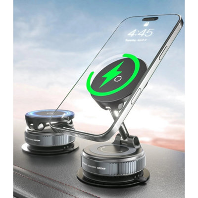 Cloudvalley 15W Magnetic Car Phone Holder Wireless Charger from B&Q