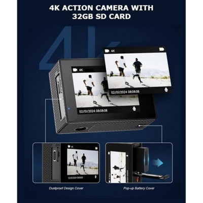 Black Rigwig D800R 4K Wifi Action Camera