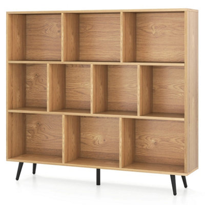  - Freestanding Display Rack Bookshelf 10-Cube Bookcase