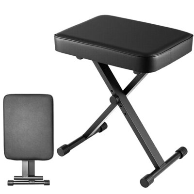  - Piano Stool Adjustable Height Keyboard Stool Piano Bench Stool