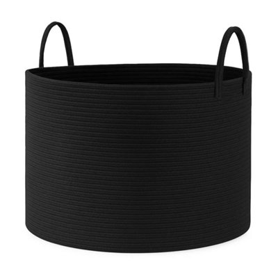 Wicker Basket Foldable Washing Baskets With Sturdy Handles Storage from B&Q