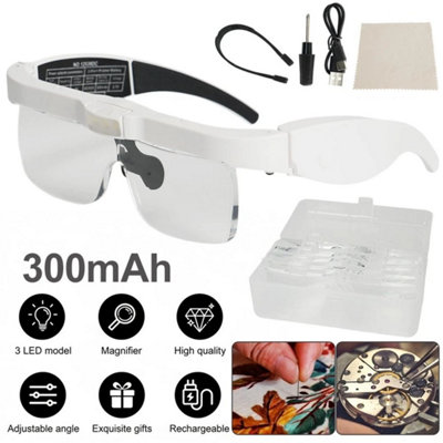  - 400% Magnifier Glasses With Led Light Magnifying Glasses Loupes Reading Sewing