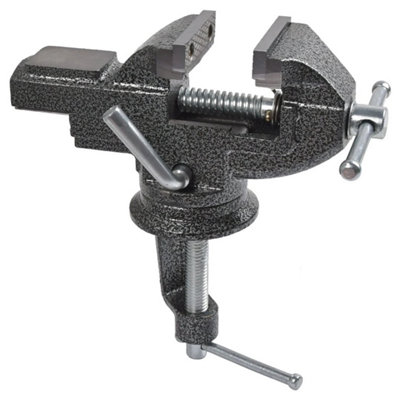  - 360 Swivel Portable Table Bench Vice Clamp Mini Vise Anvil Tool With Rubber Pad 50 mm