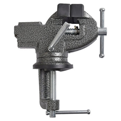  - 360 Swivel Portable Table Bench Vice Clamp Mini Vise Anvil Tool With Rubber Pad 80mm