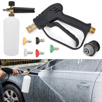 Pressure Washer Short Trigger Stubby Gun & Snow Foam Lance Bundle For Karcher from B&Q