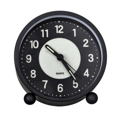  - Luminous Silent Bedside Alarm Clock Non Ticking Glow-In-The-Dark Bedroom Clock.
