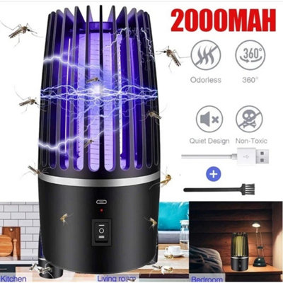 Electric Mosquito Zapper Rechargeable Uv Light Lamp Bug Fly Insect Trap from B&Q
