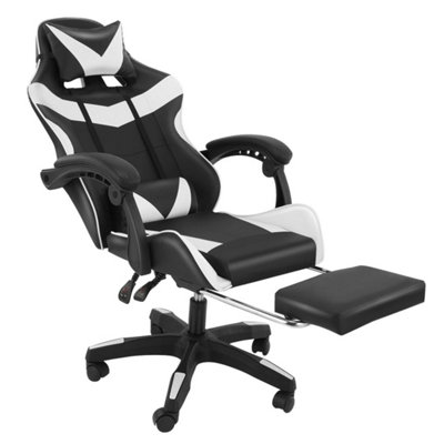  - Ergonomic Gaming Chair Recliner Game Office Computer Chair Footrest