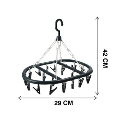 2 Pack Peg Dryer 40 Clip Sock Airer Laundry Clothes Underwear Washing Hanger New from B&Q