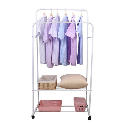 - Clothes Rail Rack Garment Dress Hanging Display Stand Shoe Rack Storage Shelf