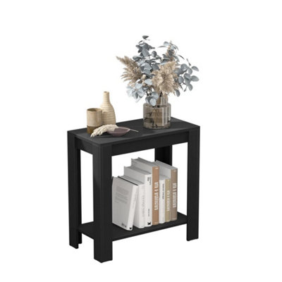  - Wooden Side End Coffee Table Accent Nightstand Plant Stand Shelf With Storage
