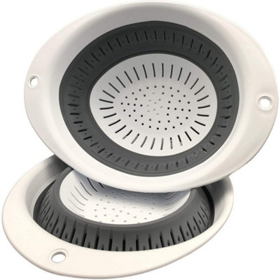 Collapsible Colander. Folding Strainer Basket Washing FruitsVegetablesRice. from B&Q