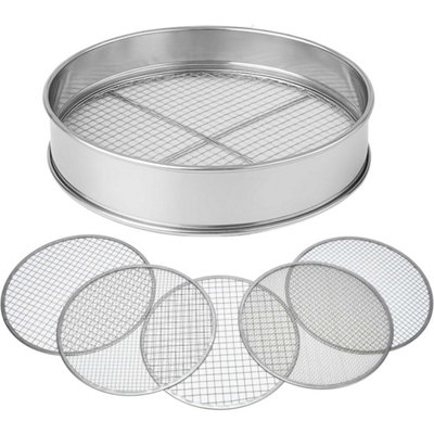 Fine Mesh Stainless Steel Garden Soil Sieve Bonsai Compost from B&Q