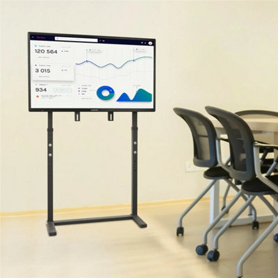  - Black For 32"100"   Floor Tv Stand Bracket Display Height Adjustable Stable