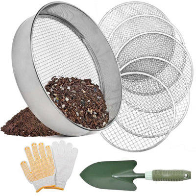 Multi Mesh Metal Soil Sieve Riddle For Garden Stone Screening from B&Q
