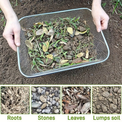 Stainless Steel Soil Sieve Mesh Compost Sand Rock Tool from B&Q
