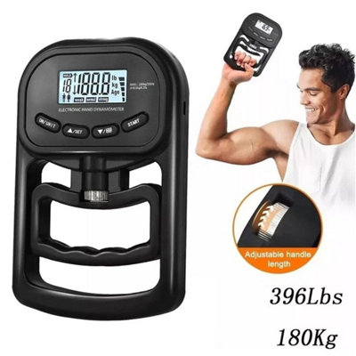 Grip Strength Tester Digital Hand Dynamometer 396Lbs 180Kg from B&Q