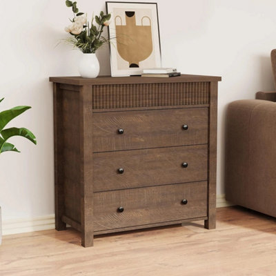  - 3 Drawer Dresser Nightstand Wooden Chest Of Drawers End Table