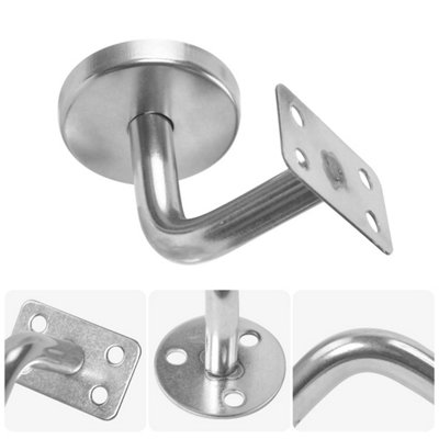 6 Pcs Handrail Brackets Stair Hand Rail Bracket Bannister Support Handrails from B&Q