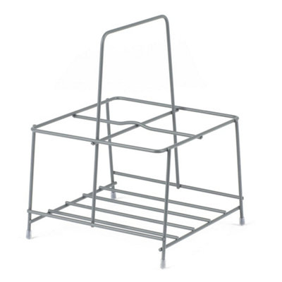 Wire Milk Bottle Crate 4 Bottle Holder With Handle from B&Q