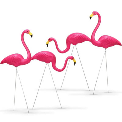 4X Flamingo Garden Flamingo Pair Ornaments