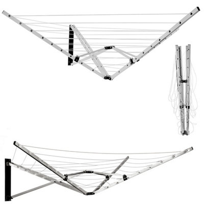 5Arm 26M Meter Rotary Airer Drying Space Clothes Dryer Clothes Line from B&Q