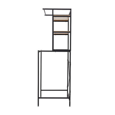  - Black 3 Shelves Over Washing Machine Space Saving Storage Rack Laundry Utility Cabinet