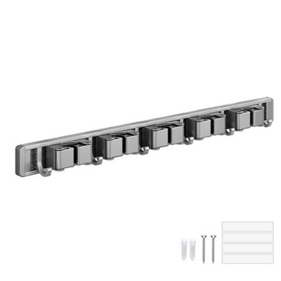  - Wall Mounted Mop Brush Broom Organizer Hanger Holder Storage Rack Kitchen Clean