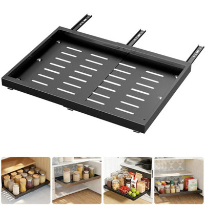  - Extendable Pull Out Cabinet Organizer Slide Out Drawer Storage Shelves Kitchen