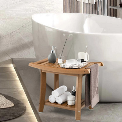  - Bathroom Shower Bench Waterproof Versatile Bath Spa Shower Stool