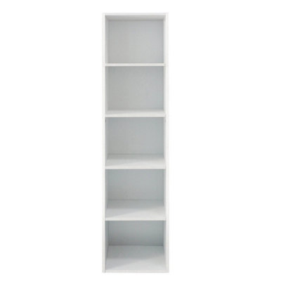  - Wooden Storage Unit Cube 5 Tier Strong Bookcase Shelving Home Office Display