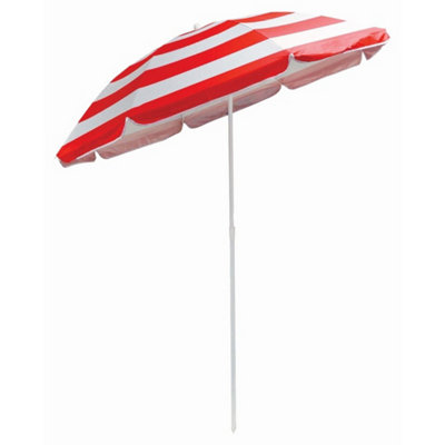 Red Garden Beach Patio Tilt Umbrella Parasol from B&Q