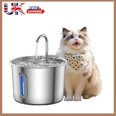 2.2L Stainless Steel Cat Water Fountain Drinking Faucet For Cats from B&Q
