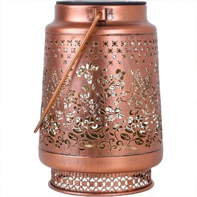 Solar Hummingbird Lantern Metal Hanging Garden Light Outdoor Ornament from B&Q