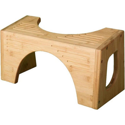 Bamboo Wooden Squatting Toilet Stool Poop Potty For Bathroom from B&Q
