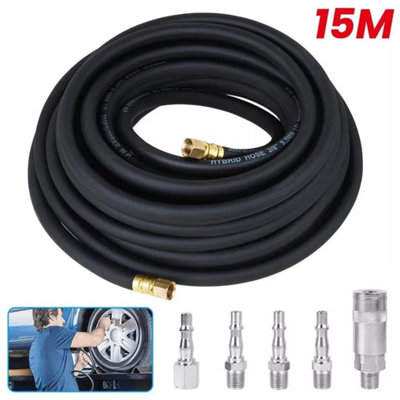 15M Rubber Air Hose Bsp 9.5mm Bore Heavy Duty For Compressor from B&Q