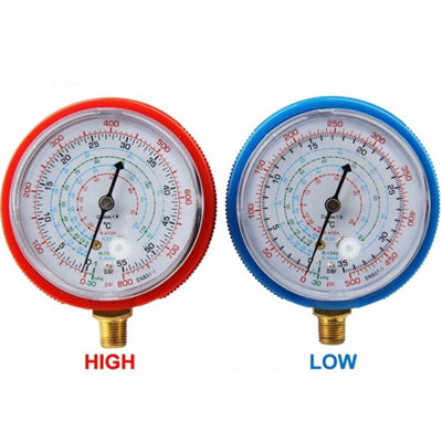 2Pcs R134A R22 R410A Ac Pressure Gauge Low High Psi from B&Q