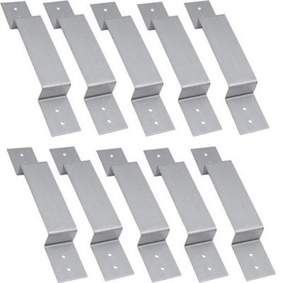 10Pcs Galvanised Anti Rattle Fence Bracket For 4 Inch Post Support from B&Q