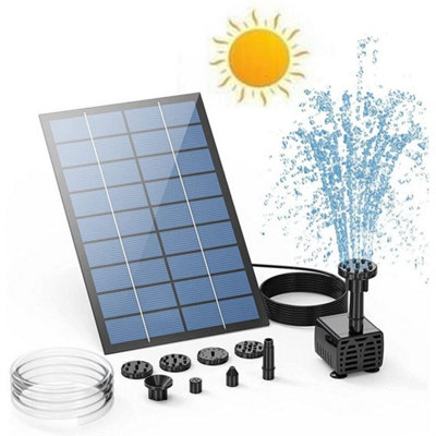 190Lh Solar Panel Water Pump Garden Pool Pond Aquarium Fountain from B&Q