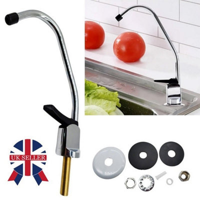 Chrome Push Button Drinking Water Tap For Undersink Filter System from B&Q