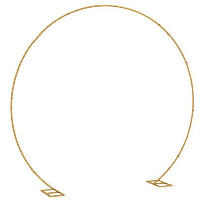 280Cm Gold Tone Wedding Arch Round Backdrop Stand Birthday Party from B&Q