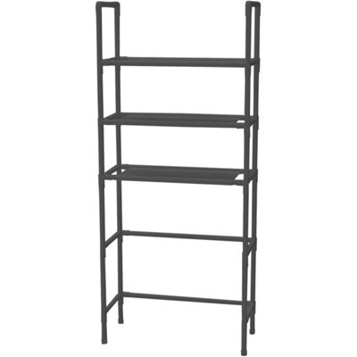  - Black 3 Tier Over Toilet Storage Rack Bathroom Laundry Washing Machine Shelf Organizer