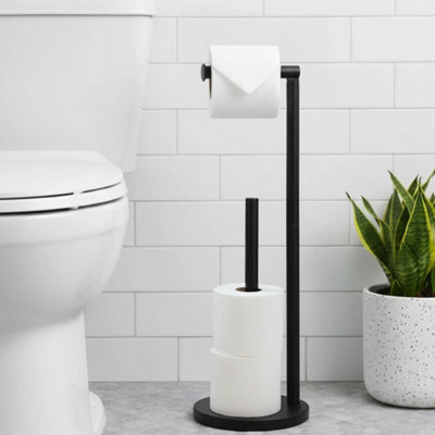 Freestanding Toilet Roll HolderTissue Paper Stand from B&Q