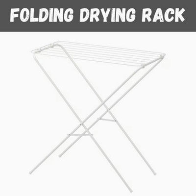 Clothes Airer Dryer Foldable Horse Laundry Drying Rack Washing LineWht from B&Q