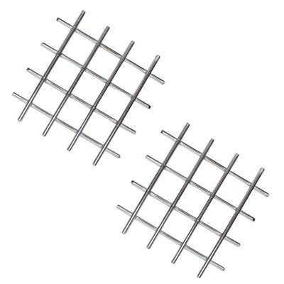 Trivet Stainless Steel Kitchen Hot Pan Pot Stand Holder-20X20Cm Cross Design 2Pk from B&Q
