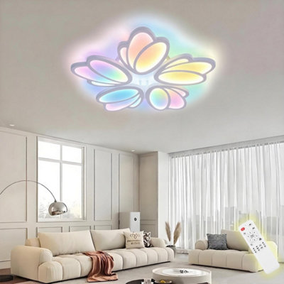 Led Ceiling Light Dimmable Rgb Tulips Chandeliers Ceiling Lamp + Remote Control from B&Q
