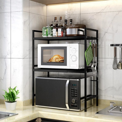  - 3 Tier Heavy-Duty Microwave Oven Rack Stand Storage Holder Kitchen Corner Shelf