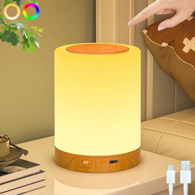  - Led Touch Bedside Table Lamp Multi-Color Dimmable