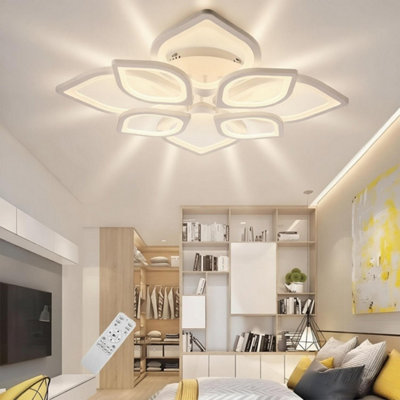  - 80W Dimmable Led Ceiling Light With Remote Control Flower Ceiling Led Lights